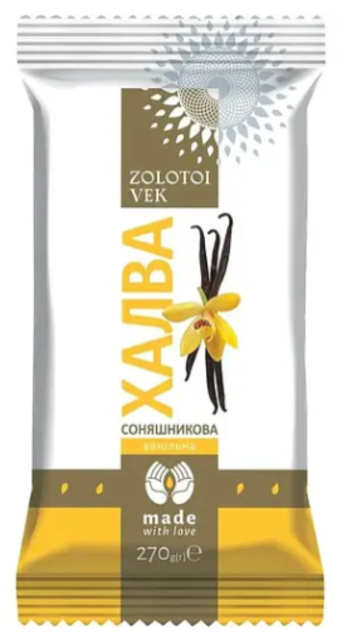 Халва Zolotoi Vek соняшникова ванільна 270 г